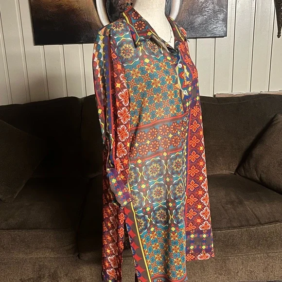 Multiples~Vintage Tunic Blouse Size Medium W/ Mandala Design (New W/Tags) - Picture 13 of 15